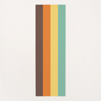 Tapete De Yoga Legal retrorreflector 70s Stripes Teal Amarelo Lar