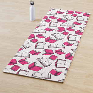 Tapete De Yoga Leitor de Livros Bibliotecários Cor-de-Rosa