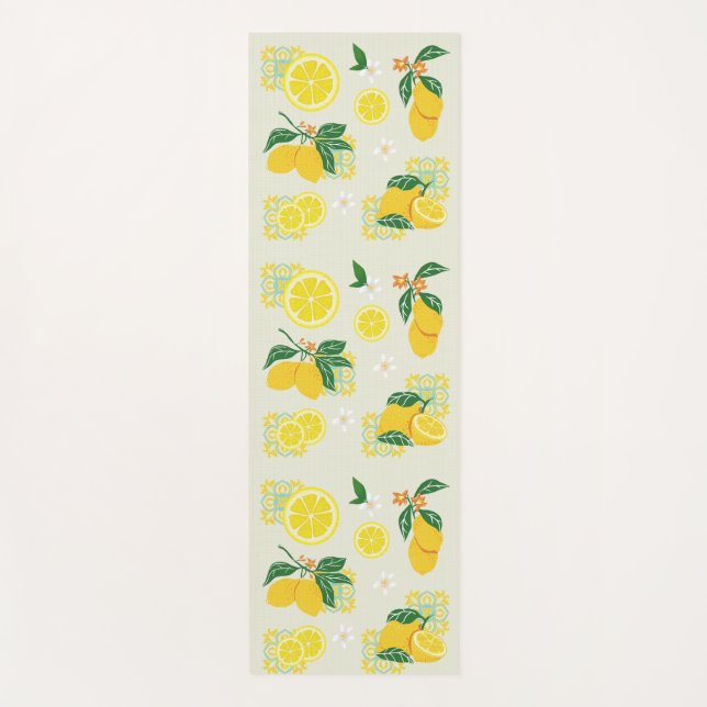 Tapete De Yoga Lemon Floral (Frente)