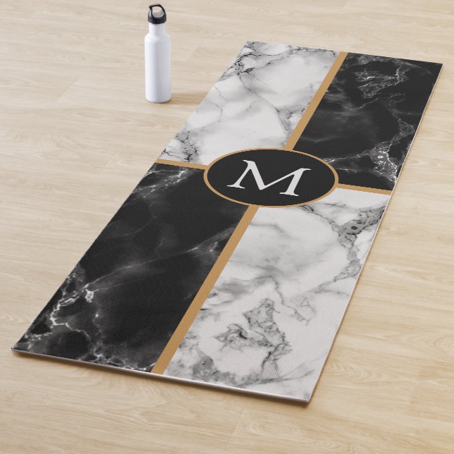 Tapete De Yoga Letra personalizada Yoga Mat com Design Marble (In Situ)