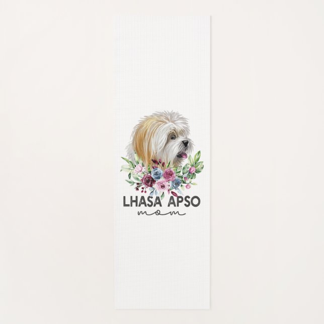 Tapete De Yoga Lhasa Apso Shirt Difs Mãe (Frente)