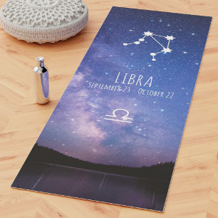 Tapete De Yoga Libra Astrologia Zodiac Personalizada