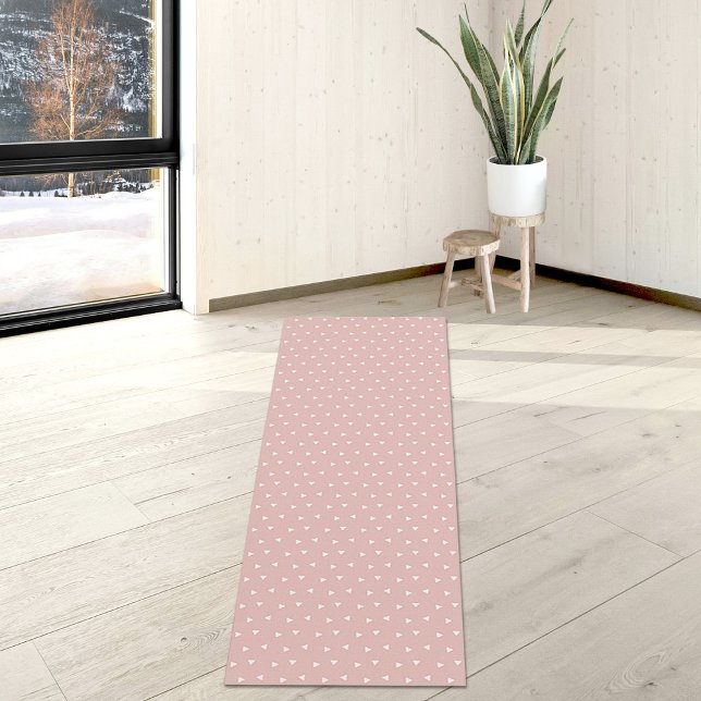 Tapete De Yoga Light Pink Triangles Pattern Yoga Mat (Criador carregado)