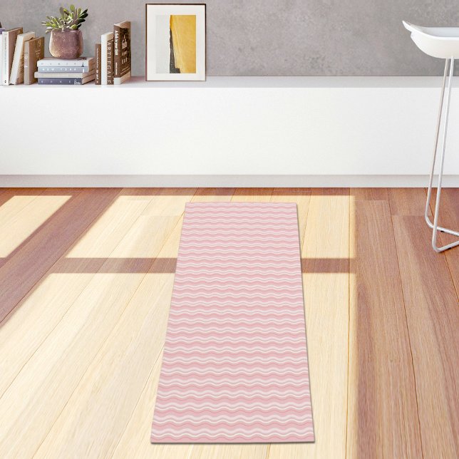 Tapete De Yoga Light Pink Waves Pattern Yoga Mat (Criador carregado)