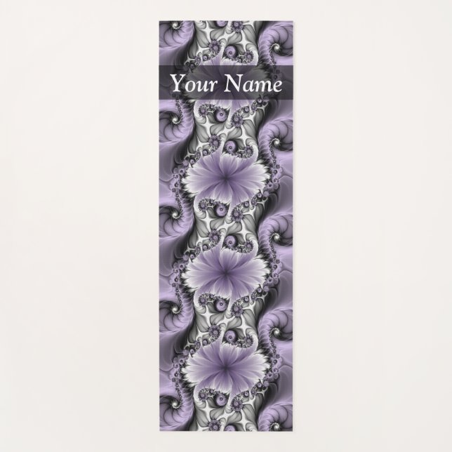 Tapete De Yoga Lilac Illusion Abstrato Fractal Art Fantasy (Frente)