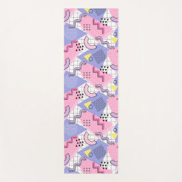 Tapete De Yoga Lilac Rosa Ativo do anos 80 Memphis