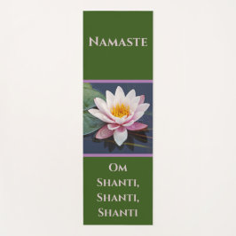 Tapete De Yoga Lily/Namaste/Om Shanti - Água Rosa Pálida
