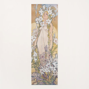 Tapete De Yoga Lily (Quatro Flores), Alphonse Mucha