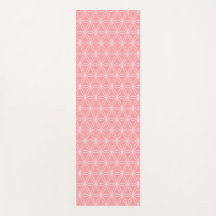 Linda Flor da Vida em Yoga Mat Rosa Coral