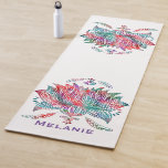 Tapete De Yoga Linda Lotus Flower Boho Art Personalizada<br><div class="desc">Arte de flor de lótus Ornamentado.</div>