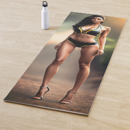 Tapete De Yoga Linda menina modelo para Yoga Mat