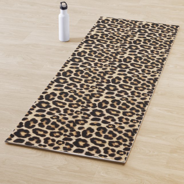 Tapete De Yoga Linda Pele Falsa | Peles com pelo de leopardo (In Situ)