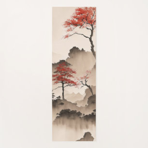 Tapete De Yoga Linha Costeira Japonesa Minimalista