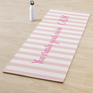 Tapete De Yoga Listras Rosa Legal - Você Cria Sua Própria Calma