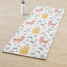 Llamas Cats Alapaca Green Animais Boho
