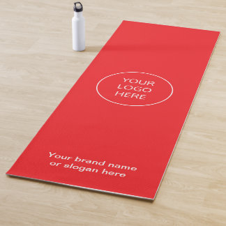 Tapete De Yoga Logotipo comercial - Ioga vermelha brilhante