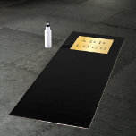 Tapete De Yoga Logotipo da empresa clássico de negócios preto<br><div class="desc">Um fundo preto clássico e eterno. Personalize e adicione o logotipo da sua própria empresa. Traseira: sem design ou cor.</div>