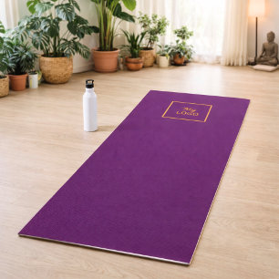 Tapete De Yoga Logotipo da empresa: estúdio de negócios clássico