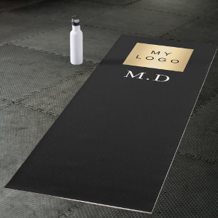 Tapete De Yoga Logotipo da empresa: estúdio de negócios de monogr