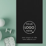 Tapete De Yoga Logotipo de empresa Na moda moderno preto na tendê<br><div class="desc">Um simples modelo de negócios personalizado preto em um estilo moderno minimalista que pode ser facilmente atualizado com o logotipo de sua empresa e o slogan ou informações da empresa. Se você precisar de ajuda para personalizar este produto, entre em contato comigo usando o botão de mensagem abaixo e terei...</div>
