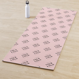 Tapete De Yoga Logotipo de empresa personalizado, cor-de-rosa-cla