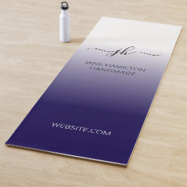 Tapete De Yoga Logotipo Personalizado Roxo Azul Escuro