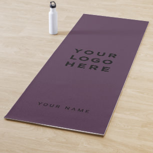 Tapete De Yoga Logotipo Purple Name Promocional da empresa Instag