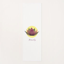 Tapete De Yoga Lótus Amarelo rosa Flor Simples e Elegante Moderno