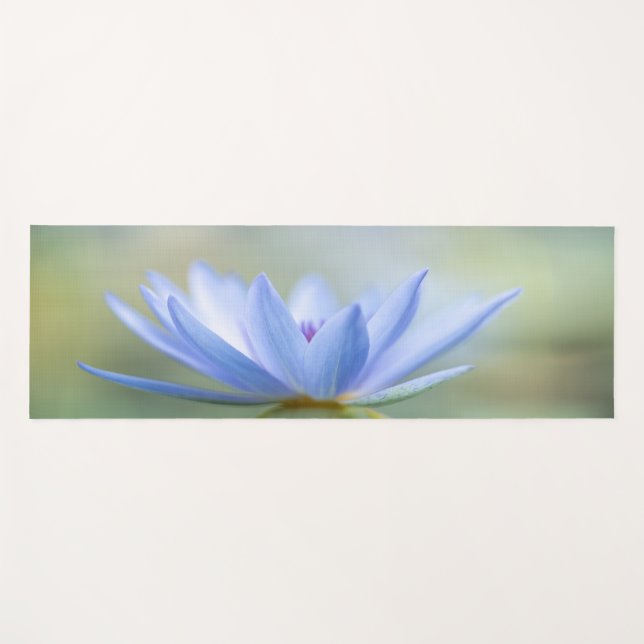 Tapete De Yoga Lotus Azul Elegante (Frente (Horizontal))