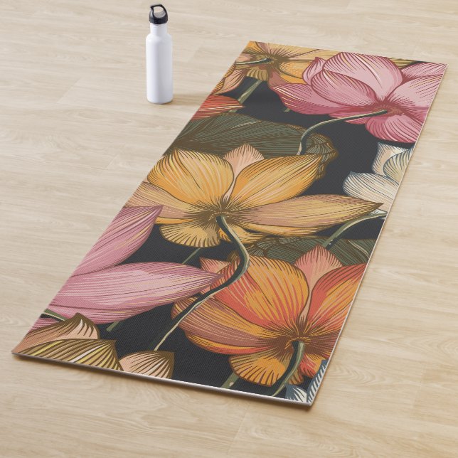 Tapete De Yoga Lotus Borrente Lileia Exercício Negro (In Situ)