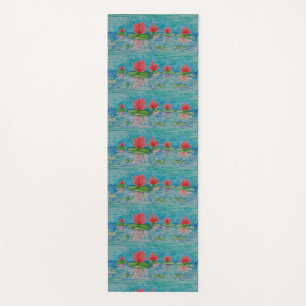 Tapete De Yoga Lótus Cor-de-rosa, Arte ingênua Yoga Mat