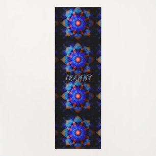 Tapete De Yoga Lotus Cósmico Azul