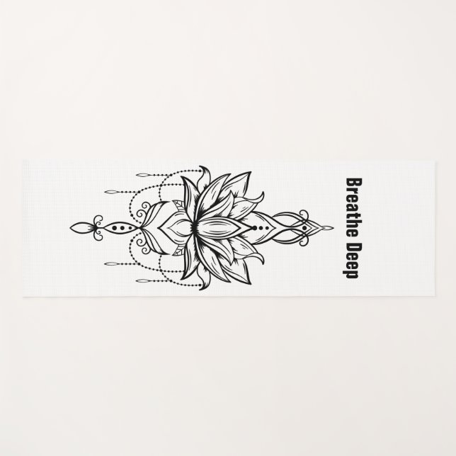 Tapete De Yoga Lotus Design (Frente (Horizontal))