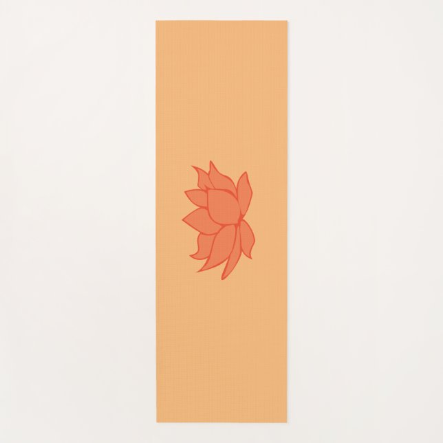Tapete De Yoga Lotus Flower Orange Yoga Mat (Frente)
