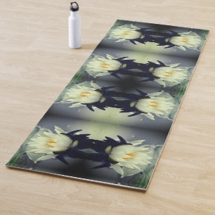 Tapete De Yoga Lotus Water Lily Flower Abstrato Art