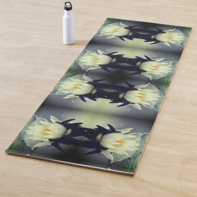 Tapete De Yoga Lotus Water Lily Flower Abstrato Art (In Situ)