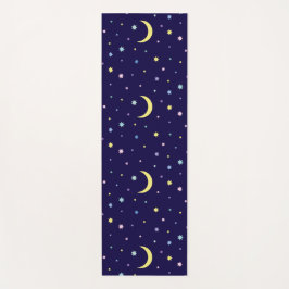 Tapete De Yoga Luas e estrelas.