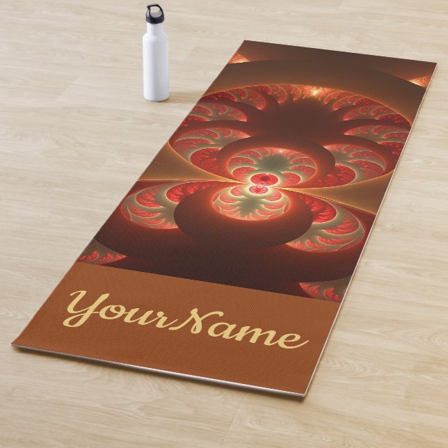 Tapete De Yoga Luminoso abstrato vermelho laranja moderno Nome Fr (In Situ)