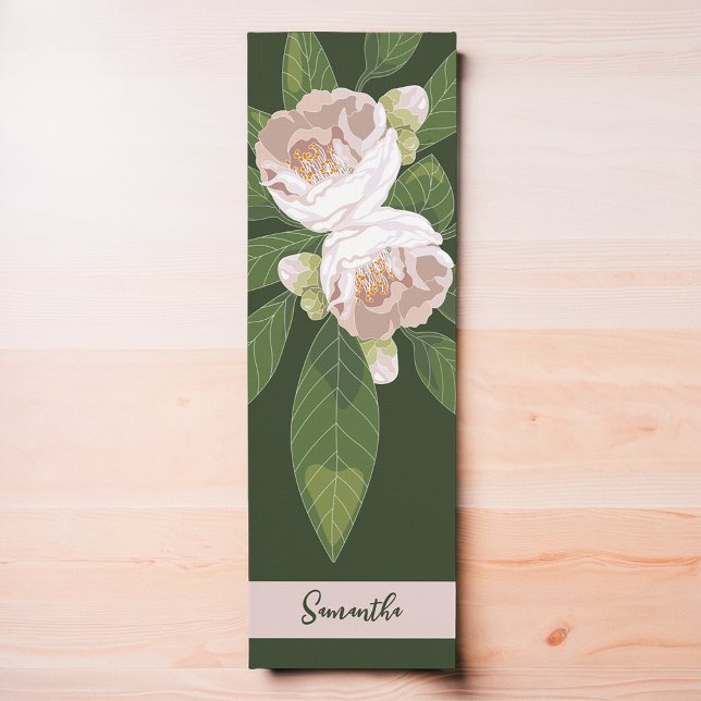 Tapete De Yoga Lush Flower e Greenery Elegante (Lush Flower and Greenery Elegant Yoga Mat)