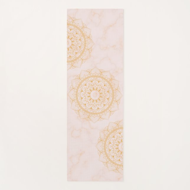 Tapete De Yoga Luxe Marble Mandala Yoga Mat (Frente)