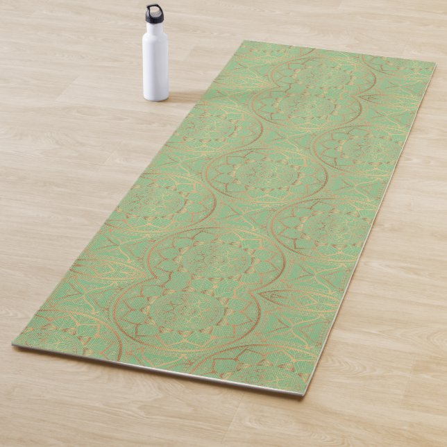 Tapete De Yoga Luxury Elegante Dourada Mandela Yoga Mat (In Situ)
