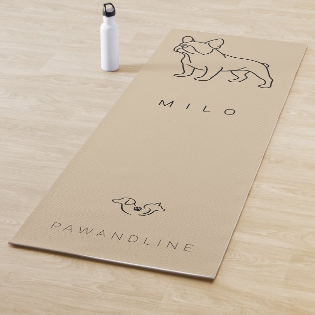 Tapete De Yoga Luxury French Bulldog Yoga Mat | Custom Pet Name (In Situ)