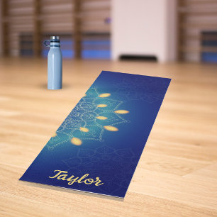 Tapete De Yoga Luzes brilhantes Mandala