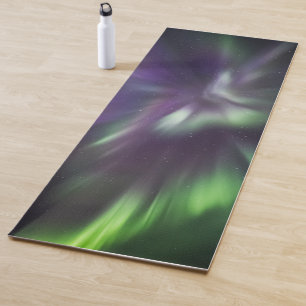 Tapete De Yoga Luzes Nortes coloridas