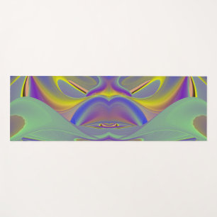 Tapete De Yoga Má Face, Abstrato 3D Arte Arco Arco-Íris