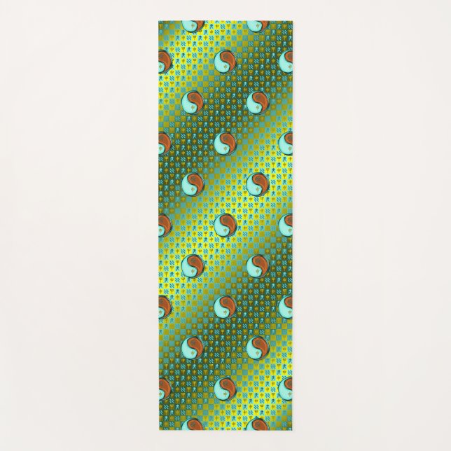 Tapete De Yoga Macaco Aquário e Madeira (Frente)