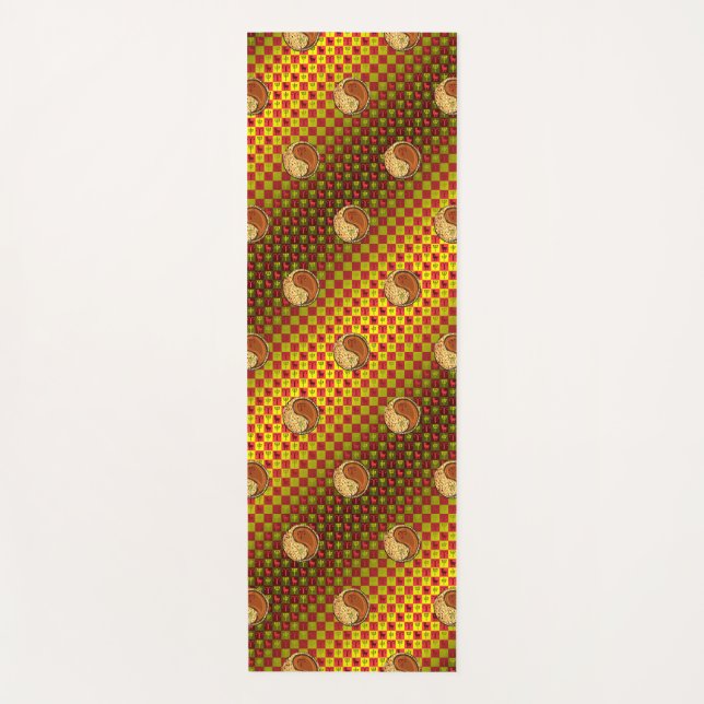 Tapete De Yoga Macaco Aries e Madeira (Frente)