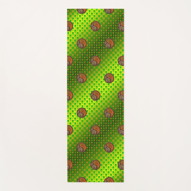 Tapete De Yoga Macaco Virgo e Madeira (Frente)