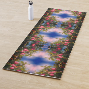 Tapete De Yoga Maçãs Vermelhas No Abstrato De Pintura De Fotos Em
