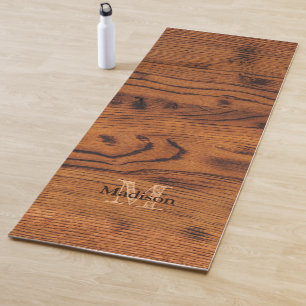 Tapete De Yoga Madeira russa queimada Monograma Yoga Mat